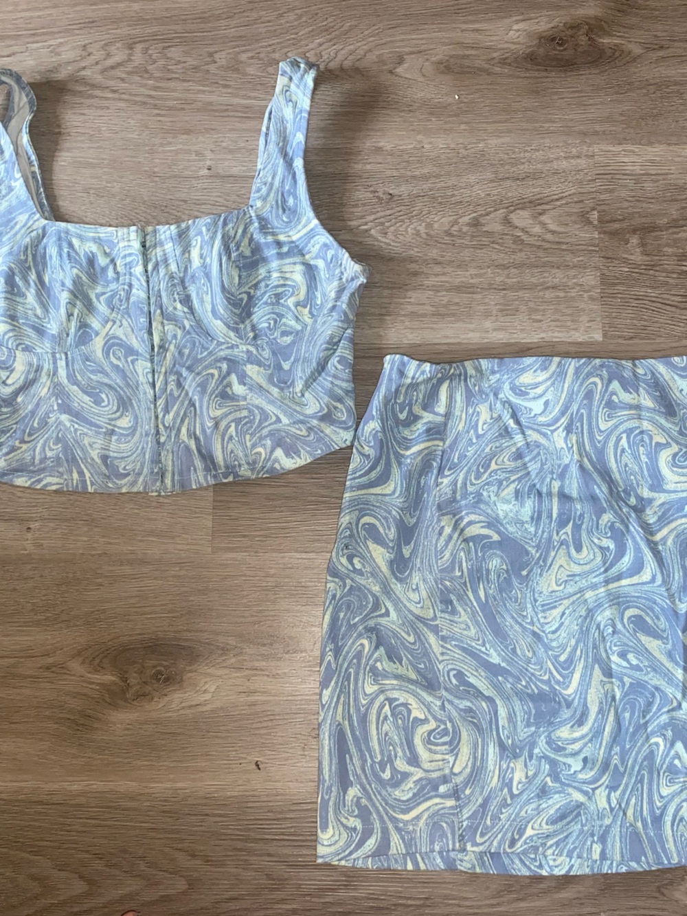 Cropped Blue Marble Set